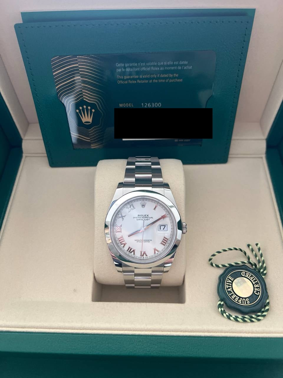 Rolex 126300 Oyster White Roman