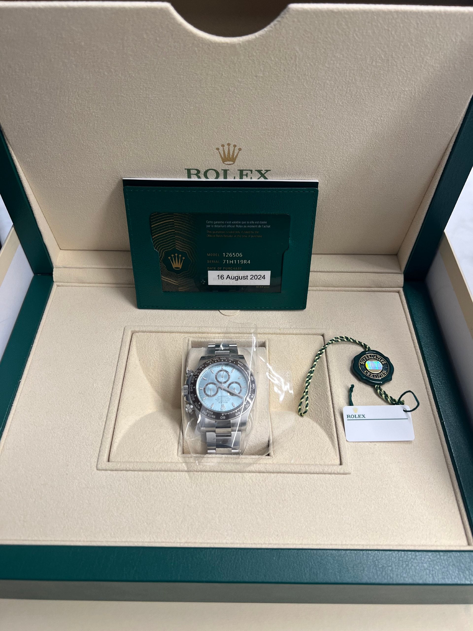 Rolex 126506 Ice Blue Index