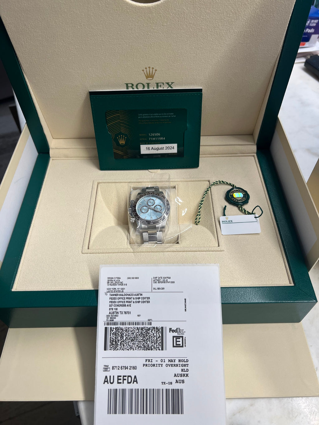 Rolex 126506 Ice Blue Index