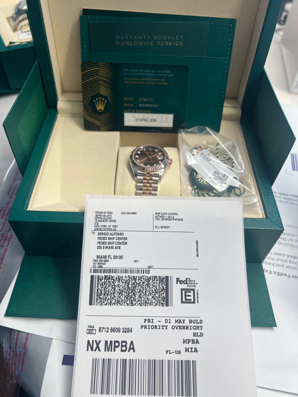 Rolex 278271 Jubilee Silver Diamond