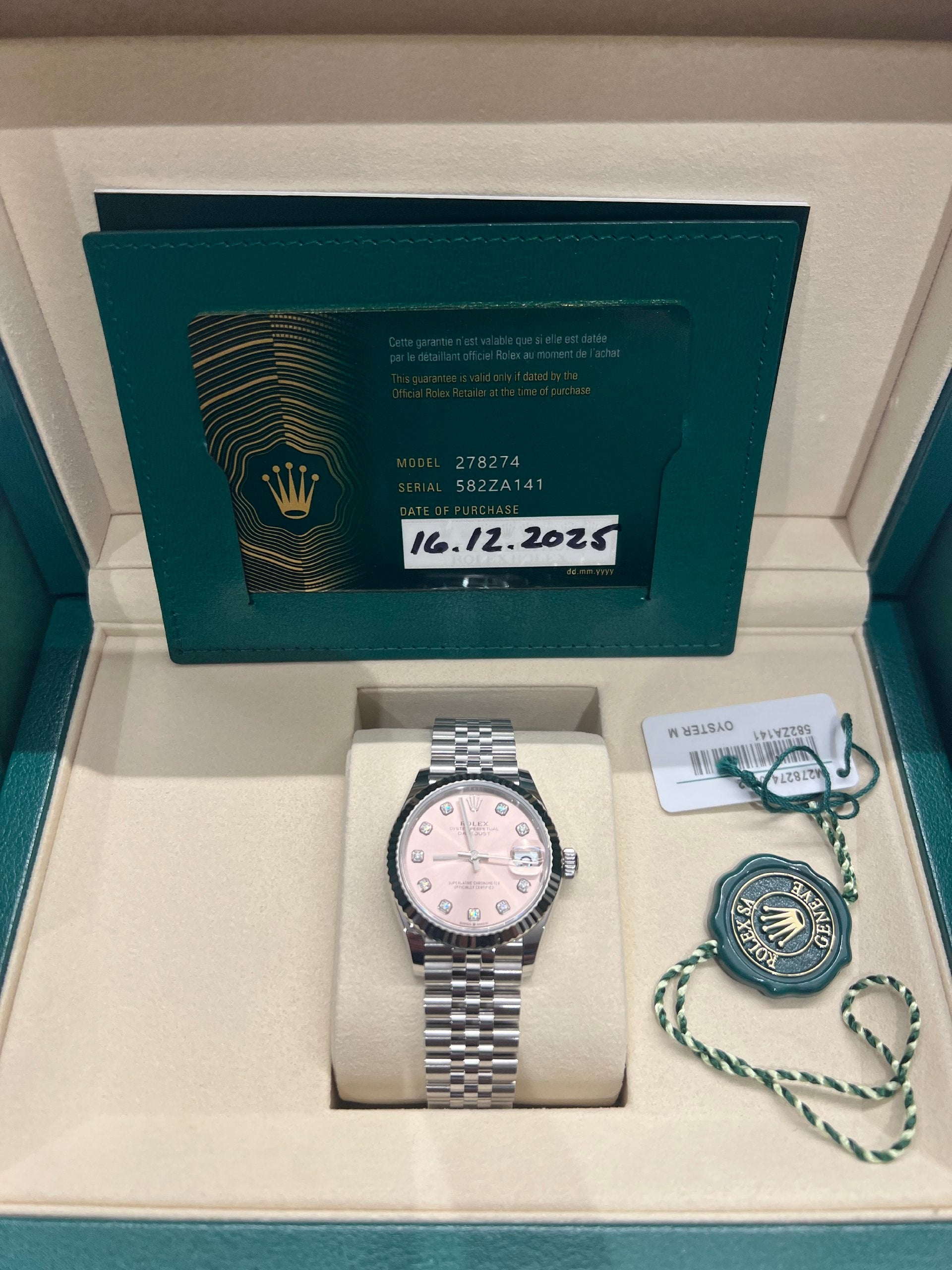 Rolex 278274 Jubilee Grey Diamond