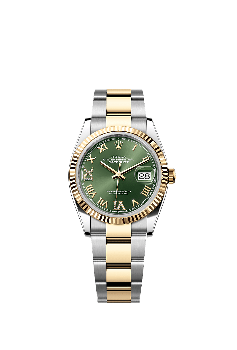 Rolex Datejust 36 126233 Green Roman VI IX Diamond Jubilee