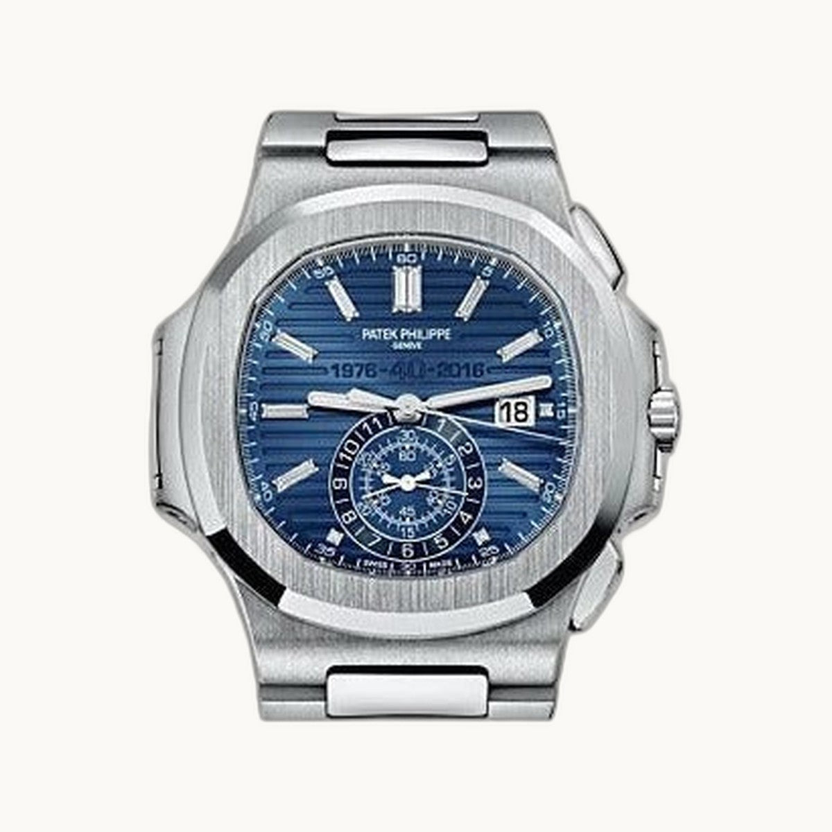Patek Philippe Nautilus Chronograph 5980/1A Blue - Open Wrist