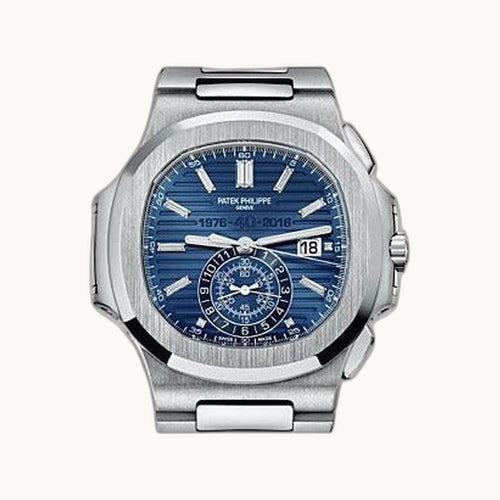 Patek Philippe Nautilus Chronograph 5980/1A Blue - Open Wrist