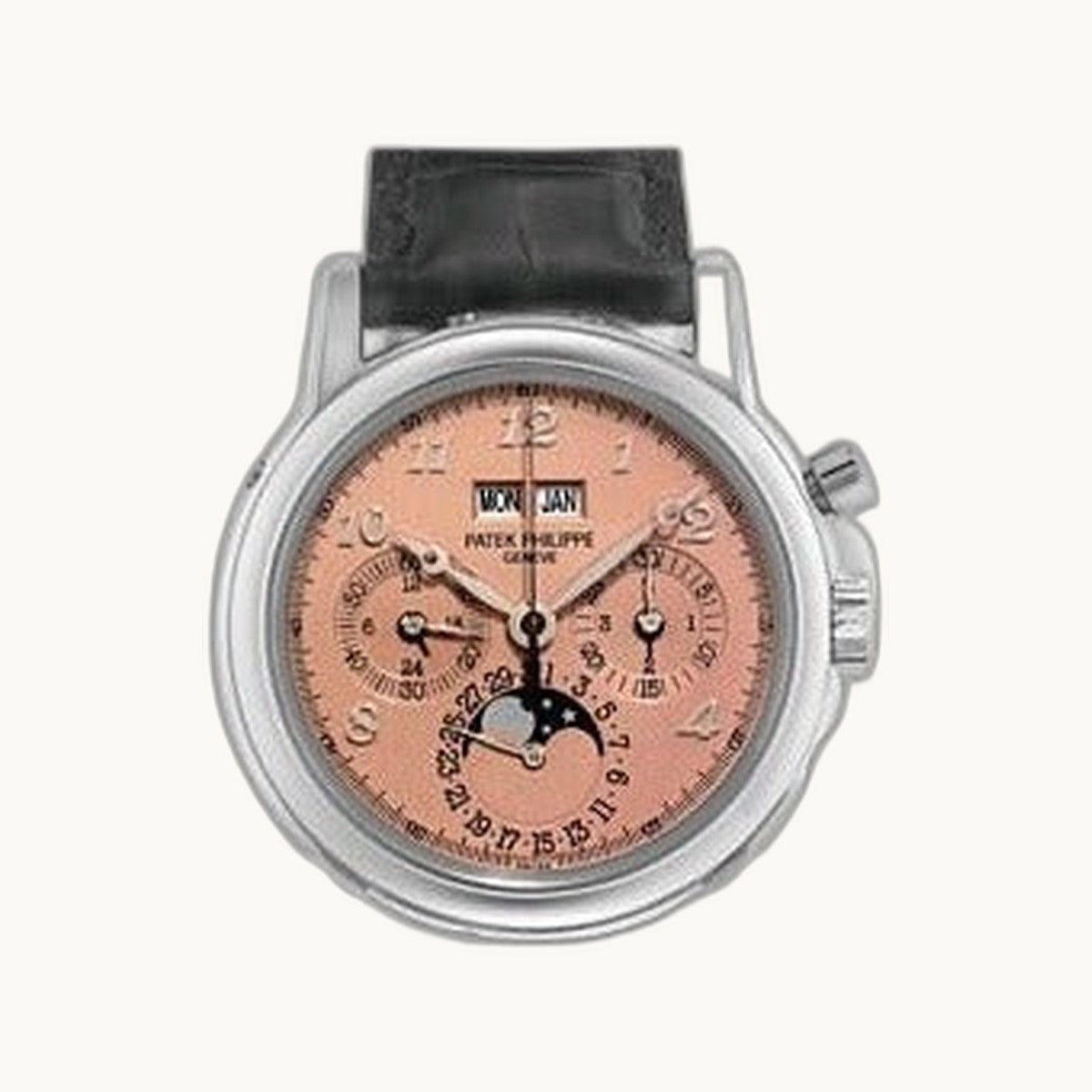 Patek Philippe Perpetual Calendar 5270P Platinum Salmon - Open Wrist