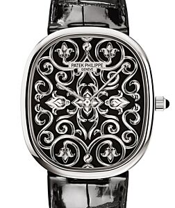 Patek Philippe Golden Ellipse White Gold Black Enamel 5738/51G-001