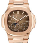 Patek Philippe Nautilus Moon Phases Rose Gold Brown Black 5712/1R-001