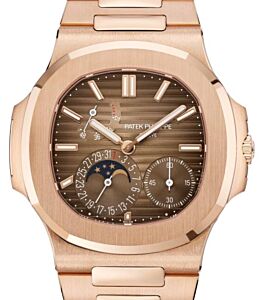 Patek Philippe Nautilus Moon Phases Rose Gold Brown Black 5712/1R-001