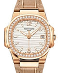 Patek Philippe Nautilus Quartz Rose Gold Silver White 7010R-011