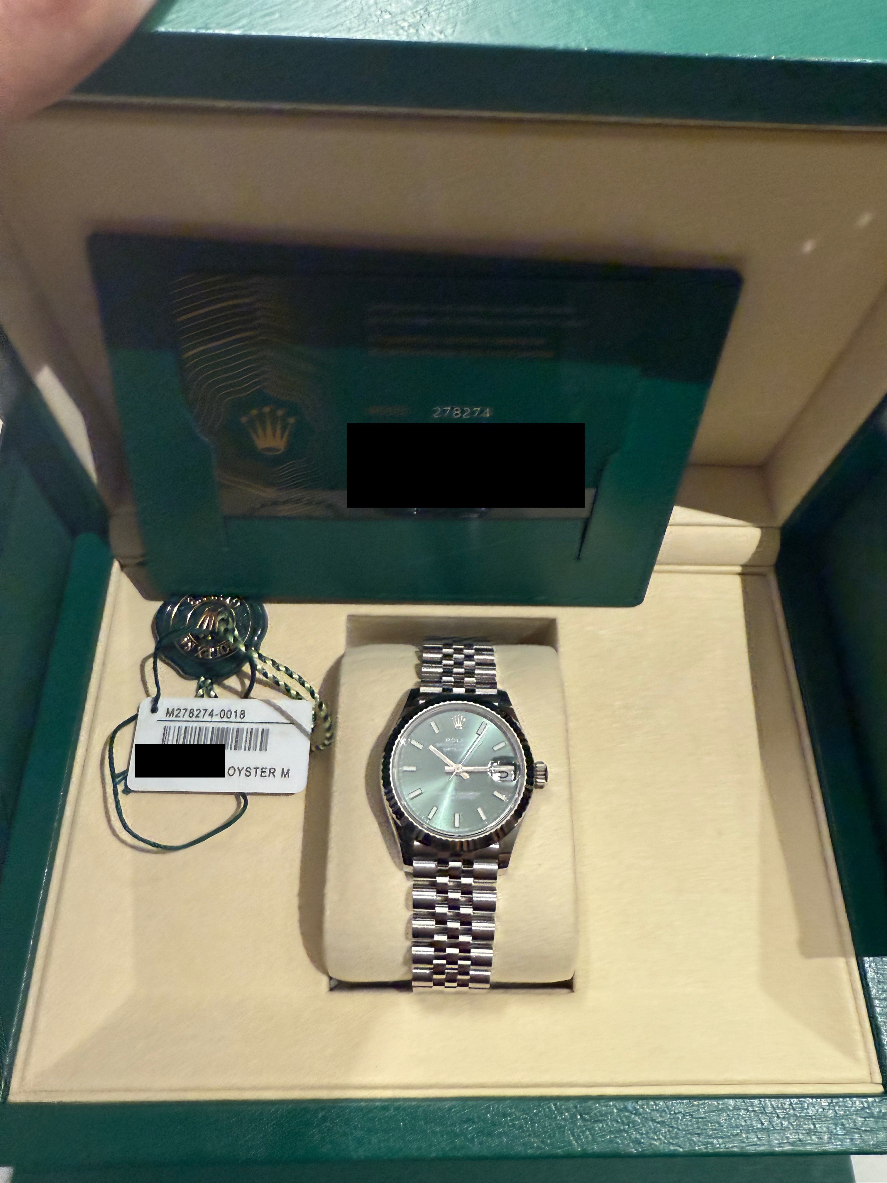 Rolex 278274 Jubilee Green Stick