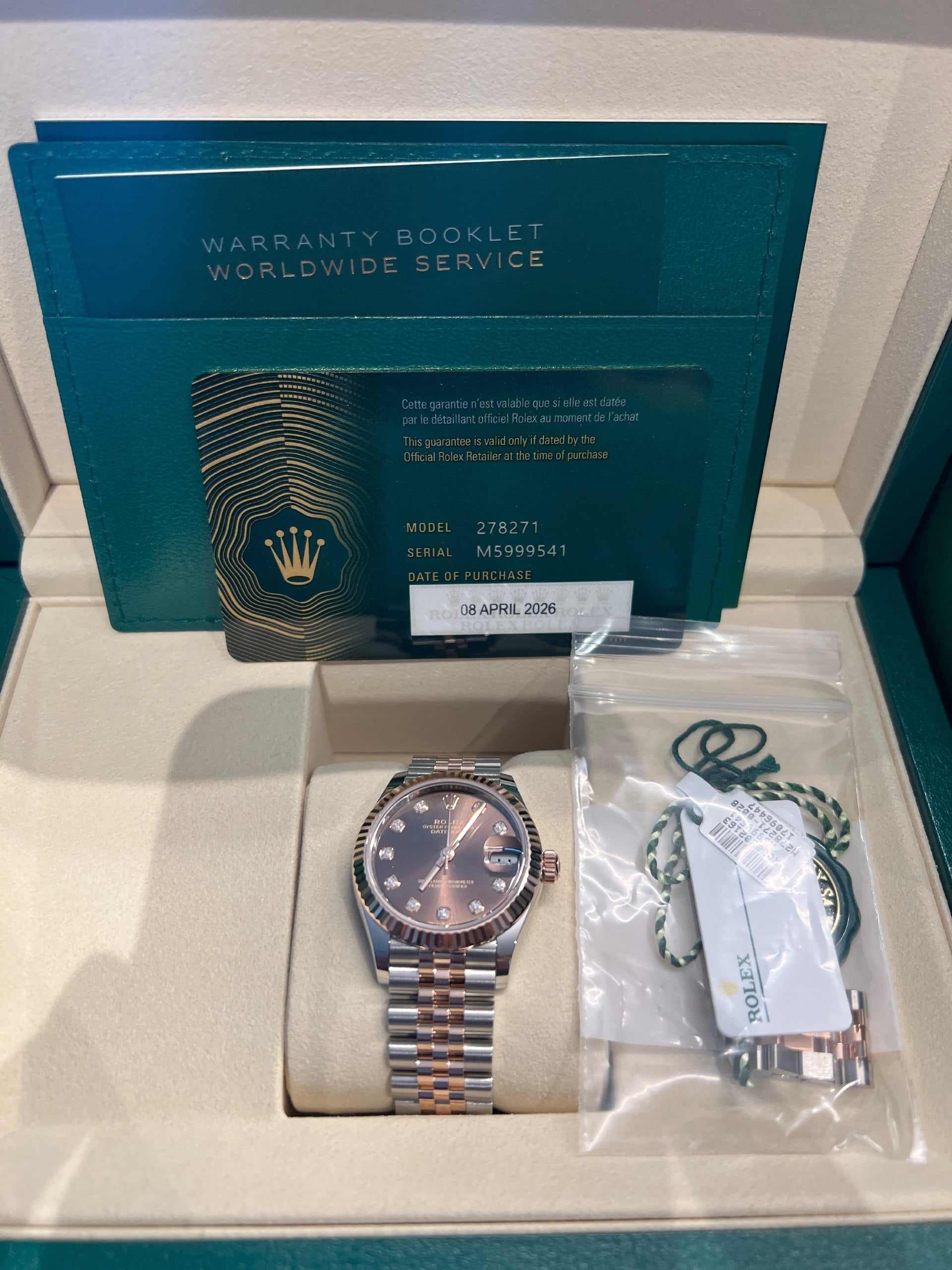 Rolex 278271 Jubilee White Roman