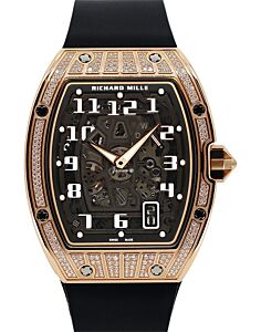 Richard Mille Automatic Winding Extra Flat Rose Gold Diamond RM 67-01
