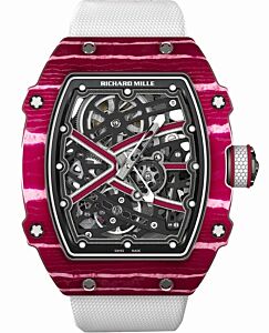 Richard Mille Extra Flat Mutaz Barshim Qatar White Carbon & Quartz TPT Pink RM 67-02