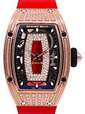 Richard Mille Lady Rose Gold Medium Set Diamond Jasper Dial RM 07-01
