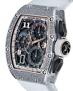 Richard Mille Lifestyle Flyback Chronograph White Gold & Snow Set Diamonds RM 72-01