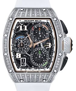 Richard Mille Lifestyle Flyback Chronograph White Gold & Medium Set Diamonds RM 72-01