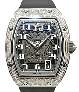 Richard Mille Automatic Winding Extra Flat White Gold Diamond RM 67-01