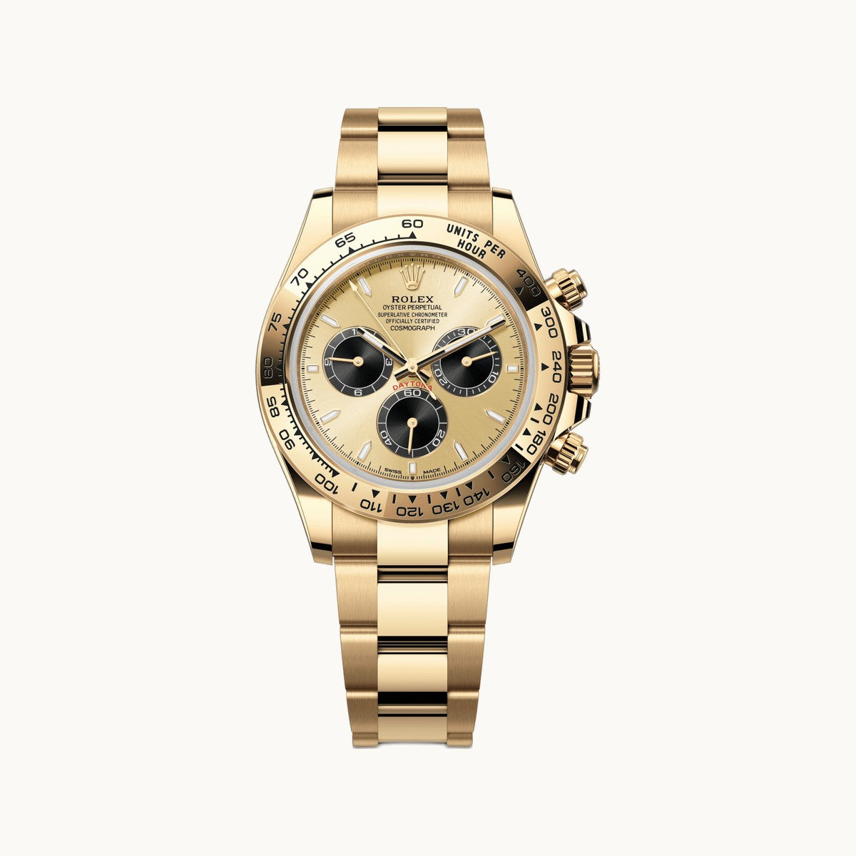 Rolex Cosmograph Daytona 126508 Champagne Yellow Gold - Open Wrist