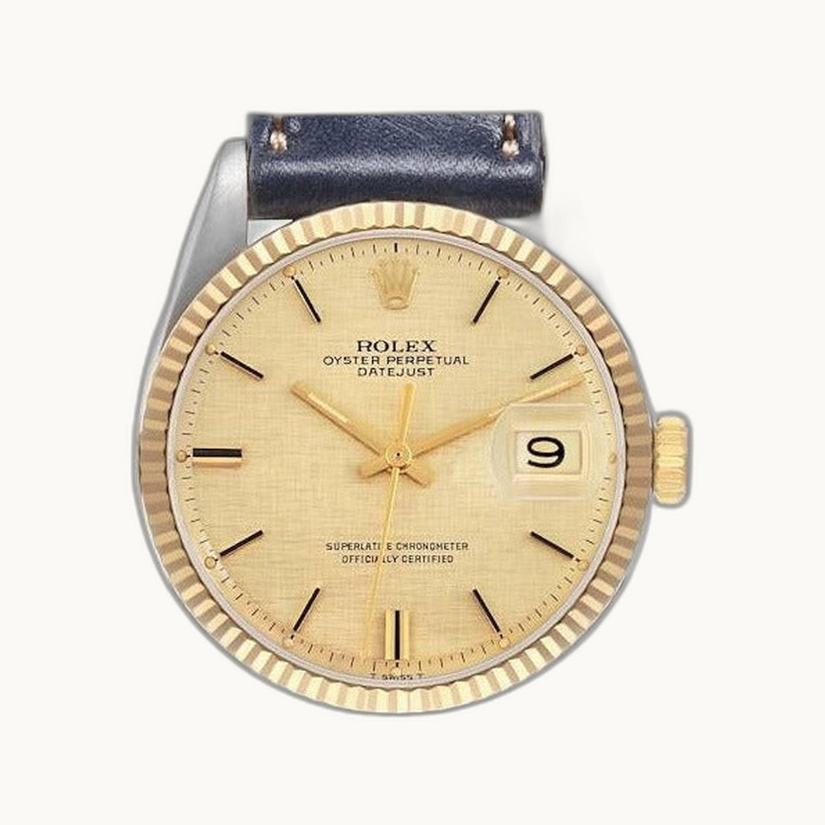 Rolex Datejust 1601 Silver Linen - Open Wrist