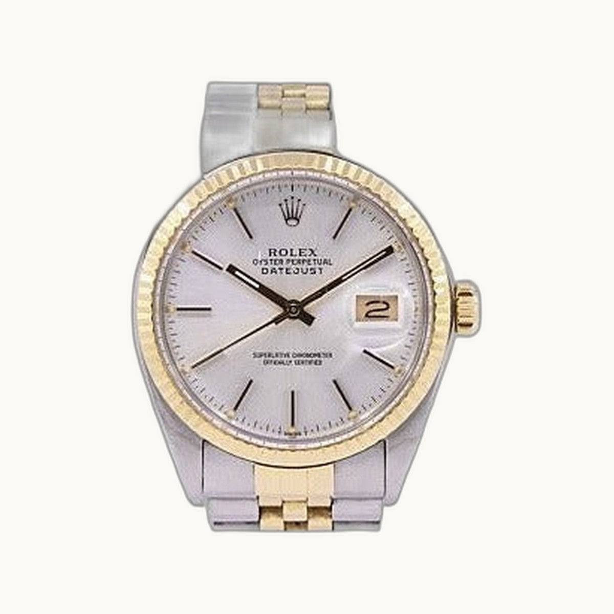 Rolex Datejust 16013 Champagne TT - Open Wrist