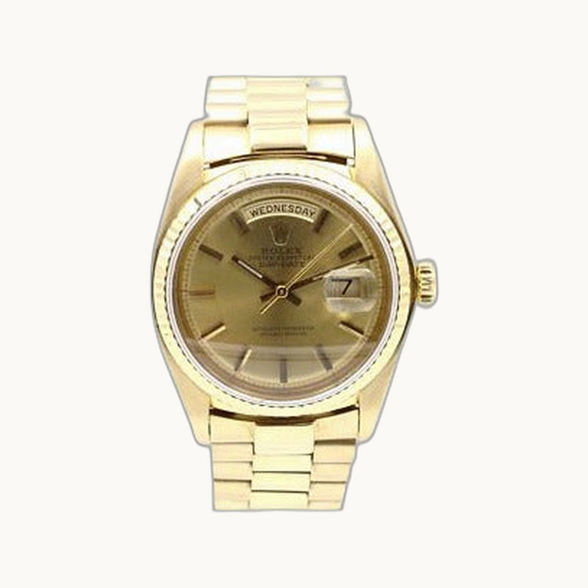 Rolex Datejust 1603 Silver "Linen" - Open Wrist