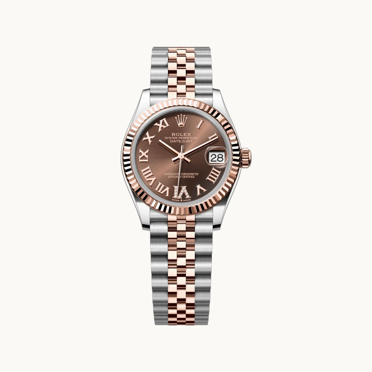 Rolex Datejust 31 278271 Black Diamond Everose TT - Open Wrist