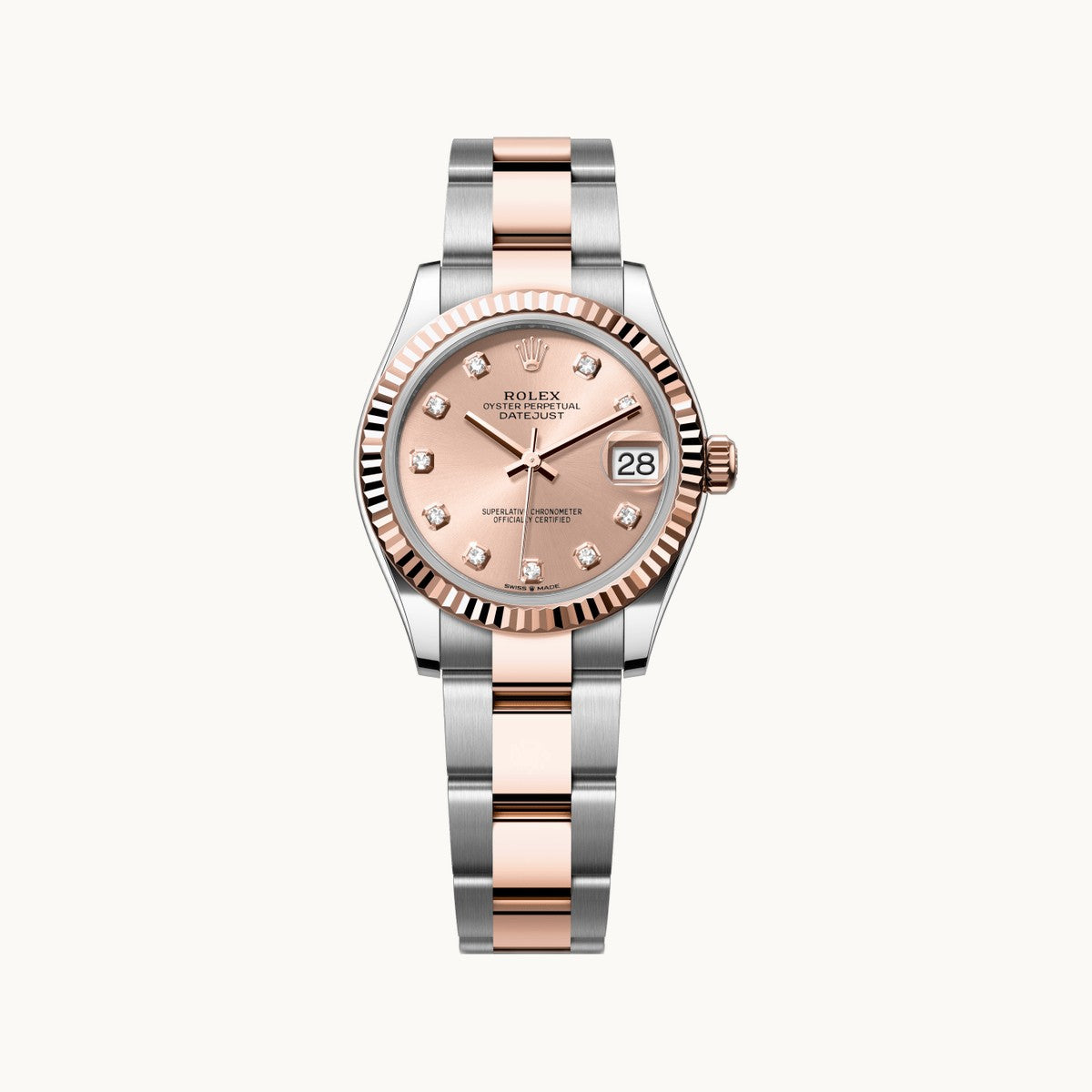 Rolex Datejust 31 278271 Pink Diamond Everose TT - Open Wrist
