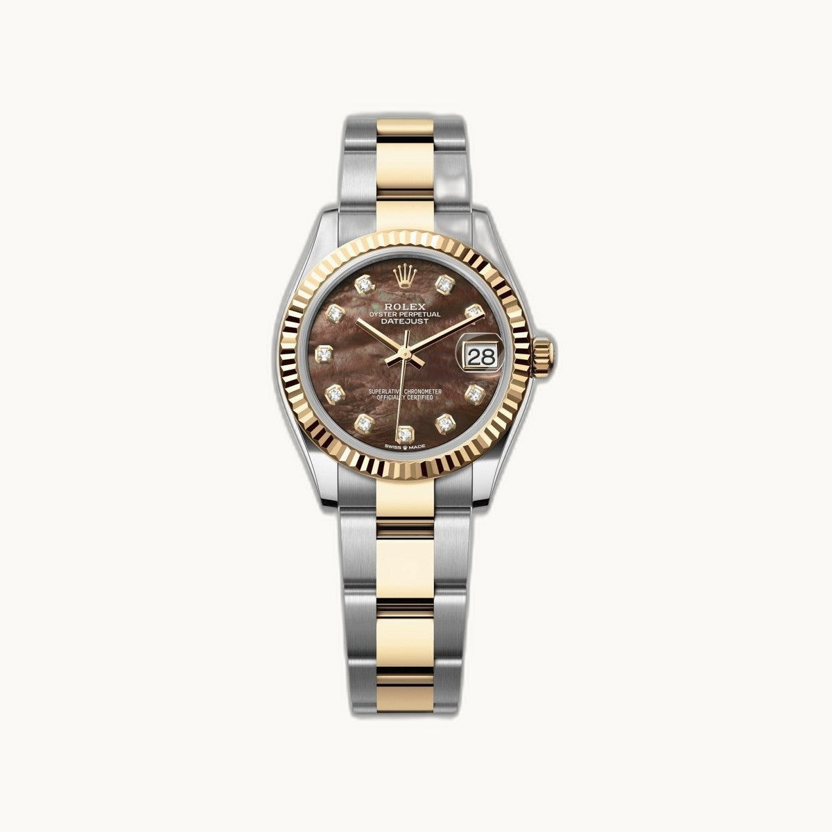Rolex Datejust 31 278273 Black Diamond YG TT - Open Wrist