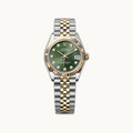 Rolex Datejust 31 278273 Green Diamond Jubilee - Open Wrist