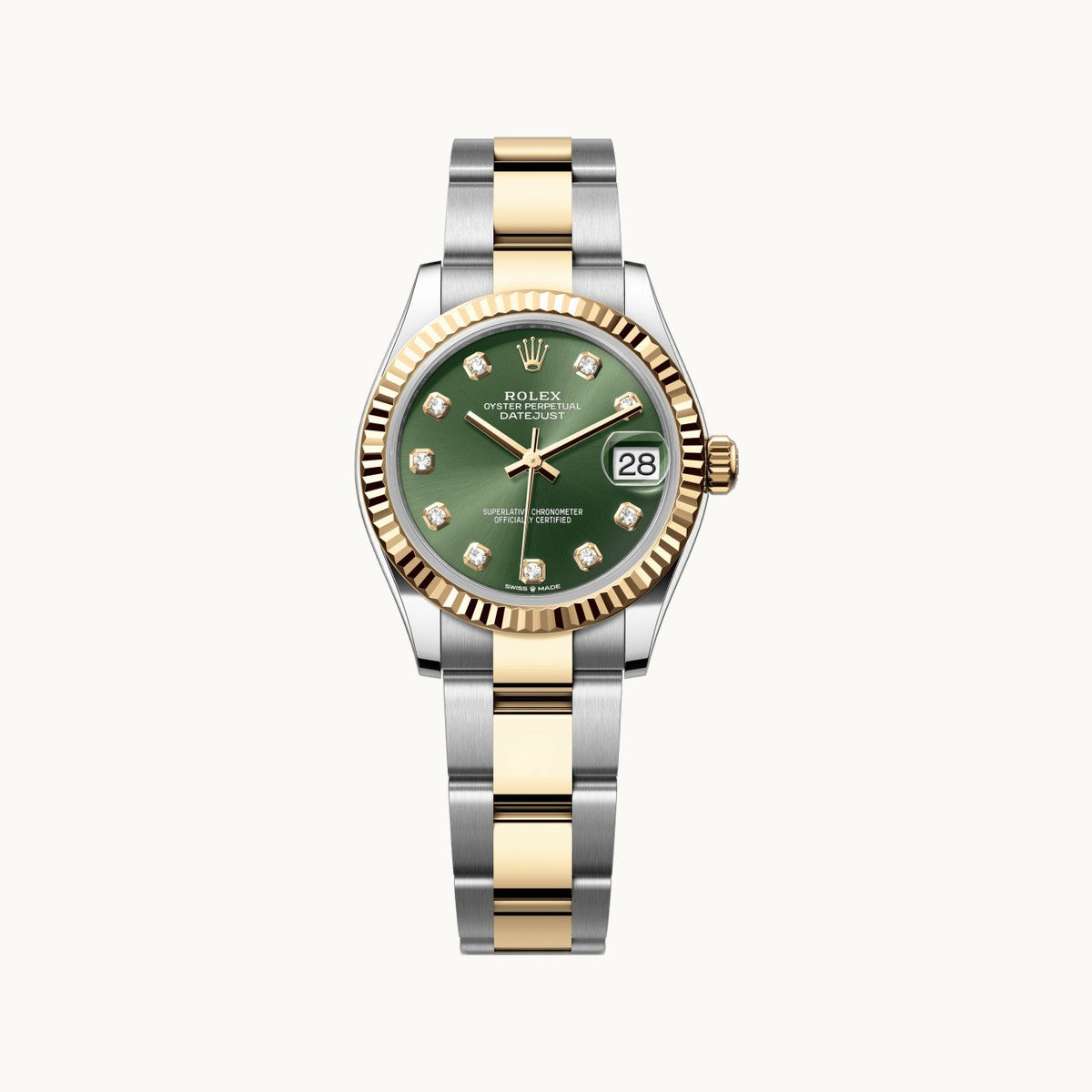 Rolex Datejust 31 278273 Green Diamond - Open Wrist