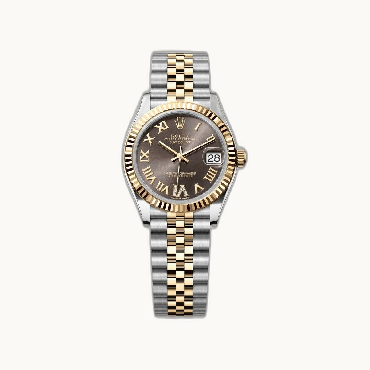Rolex Datejust 31 278273 Grey Roman VI - Open Wrist