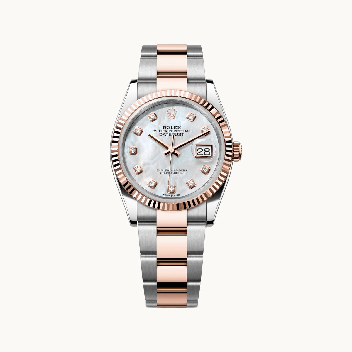 Rolex Datejust 36 126231 Silver TT Everose - Open Wrist