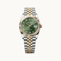 Rolex Datejust 36 126233 Black Stick TT YG - Open Wrist