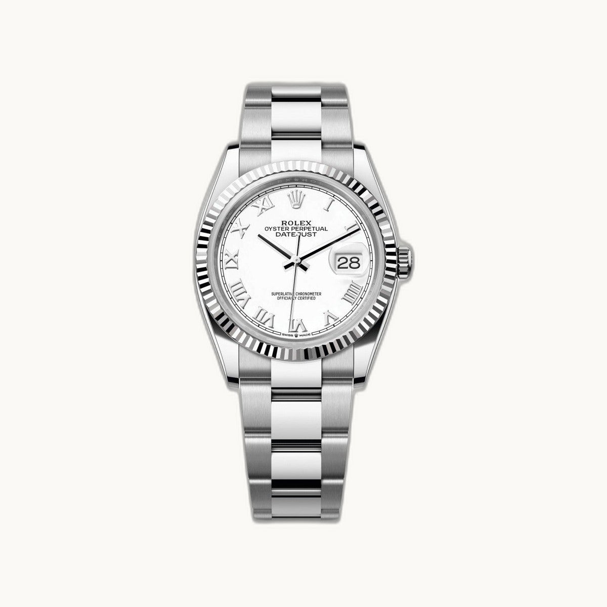 Rolex Datejust 36 126234 Purple Fluted Jubilee - Open Wrist
