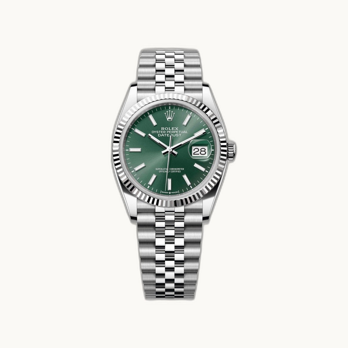 Rolex Datejust 36 126234 Rhodium Fluted - Open Wrist