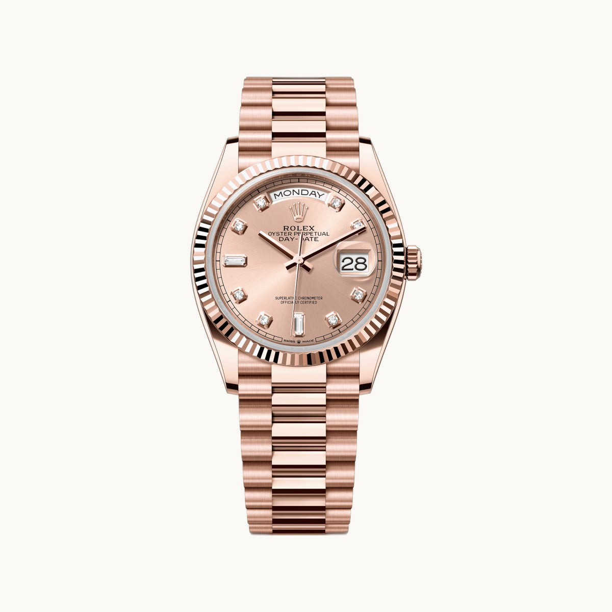 Rolex Datejust 36 128235 Sundust Everose - Open Wrist