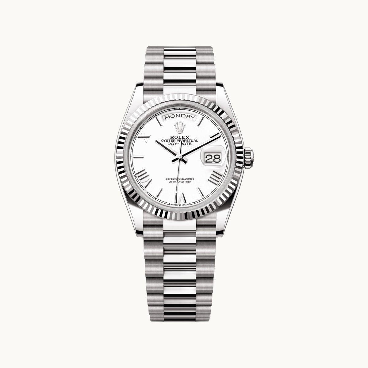 Rolex Datejust 36 128239 Blue White Gold - Open Wrist