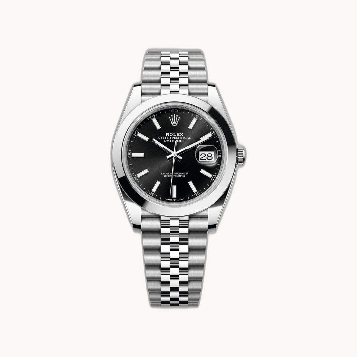 Rolex Datejust 41 126300 Black Stick Jubilee - Open Wrist
