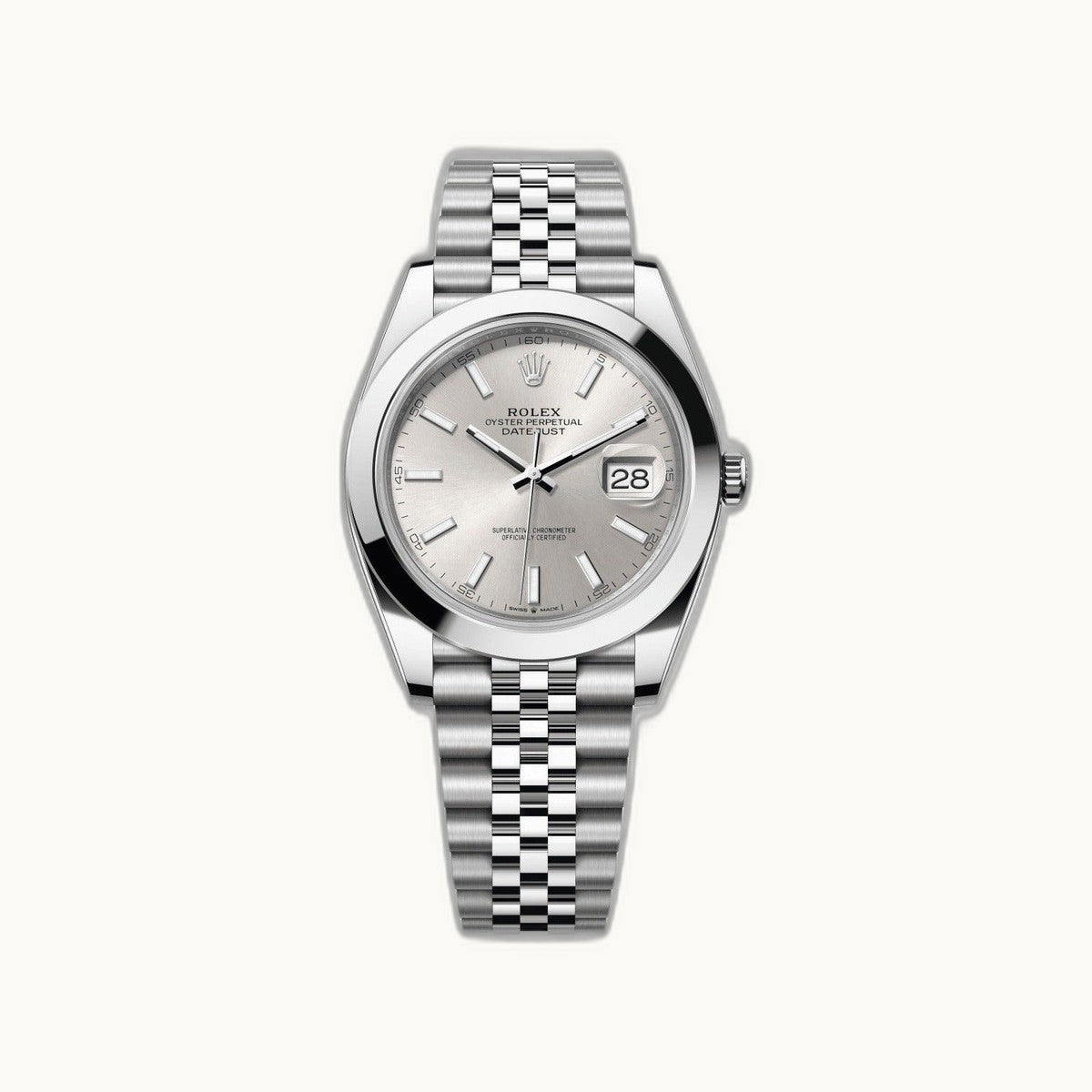Rolex Datejust 41 126300 Champagne Smooth Jubilee - Open Wrist
