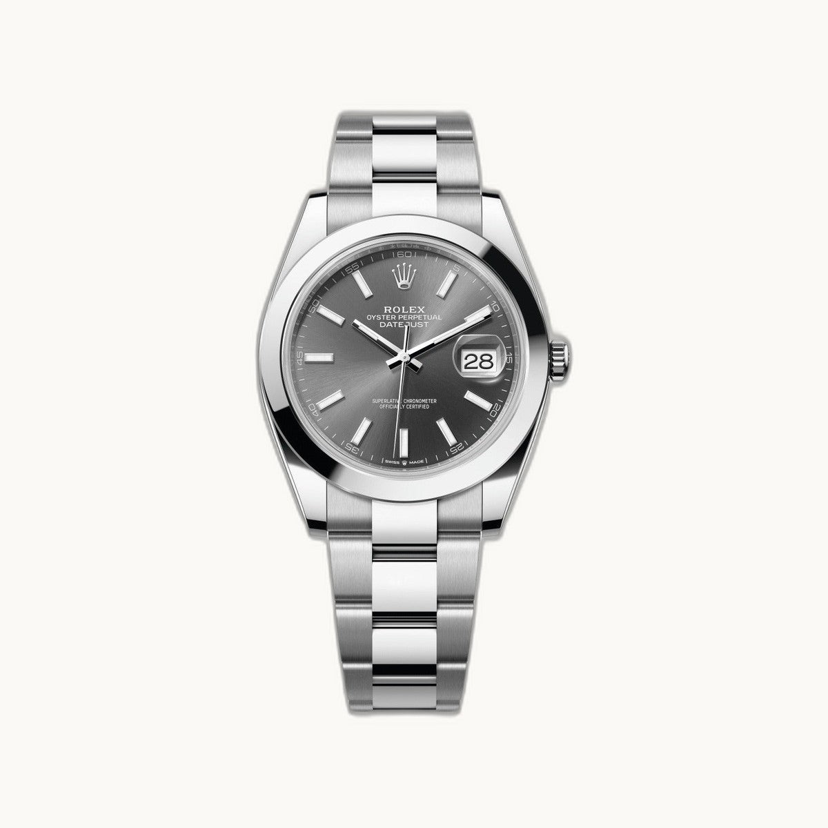 Rolex Datejust 41 126300 Slate Stick Oyster - Open Wrist
