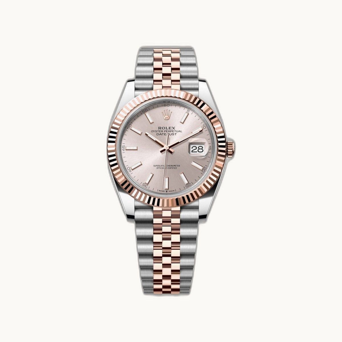 Rolex Datejust 41 126331 Aubergine Jubilee Everose - Open Wrist
