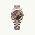 Rolex Datejust 41 126331 Chocolate Stick Everose Jubilee - Open Wrist