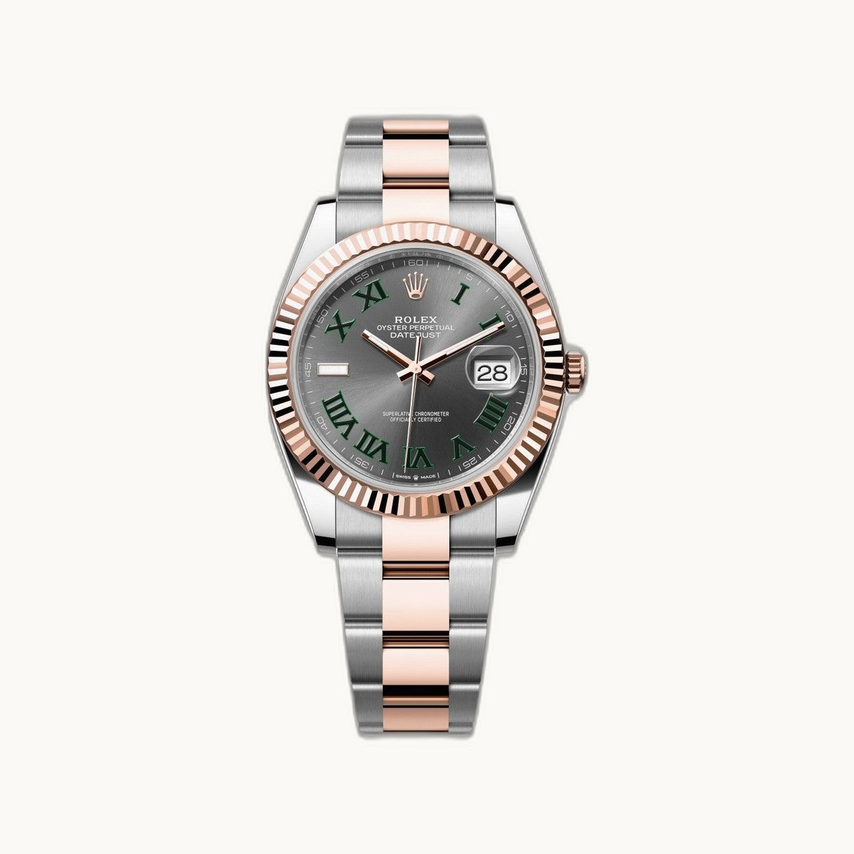 Rolex Datejust 41 126331 Slate Oyster Everose - Open Wrist
