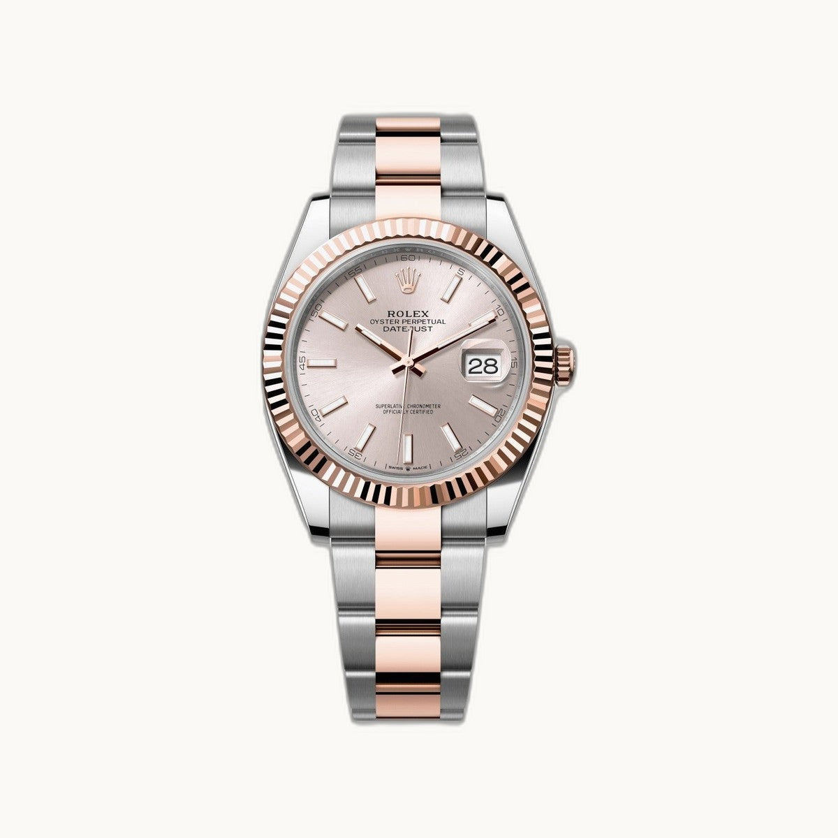 Rolex Datejust 41 126331 Sundust Oyster Everose - Open Wrist