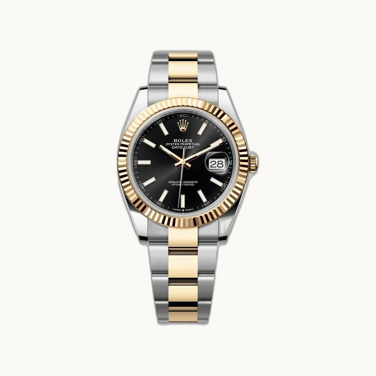 Rolex Datejust 41 126333 Black TT YG Oyster - Open Wrist