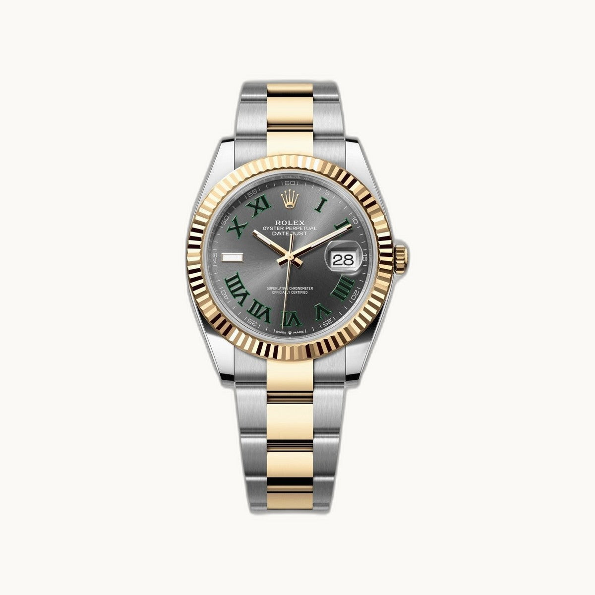 Rolex Datejust 41 126333 Green TT YG Oyster - Authenticated by Open Wrist