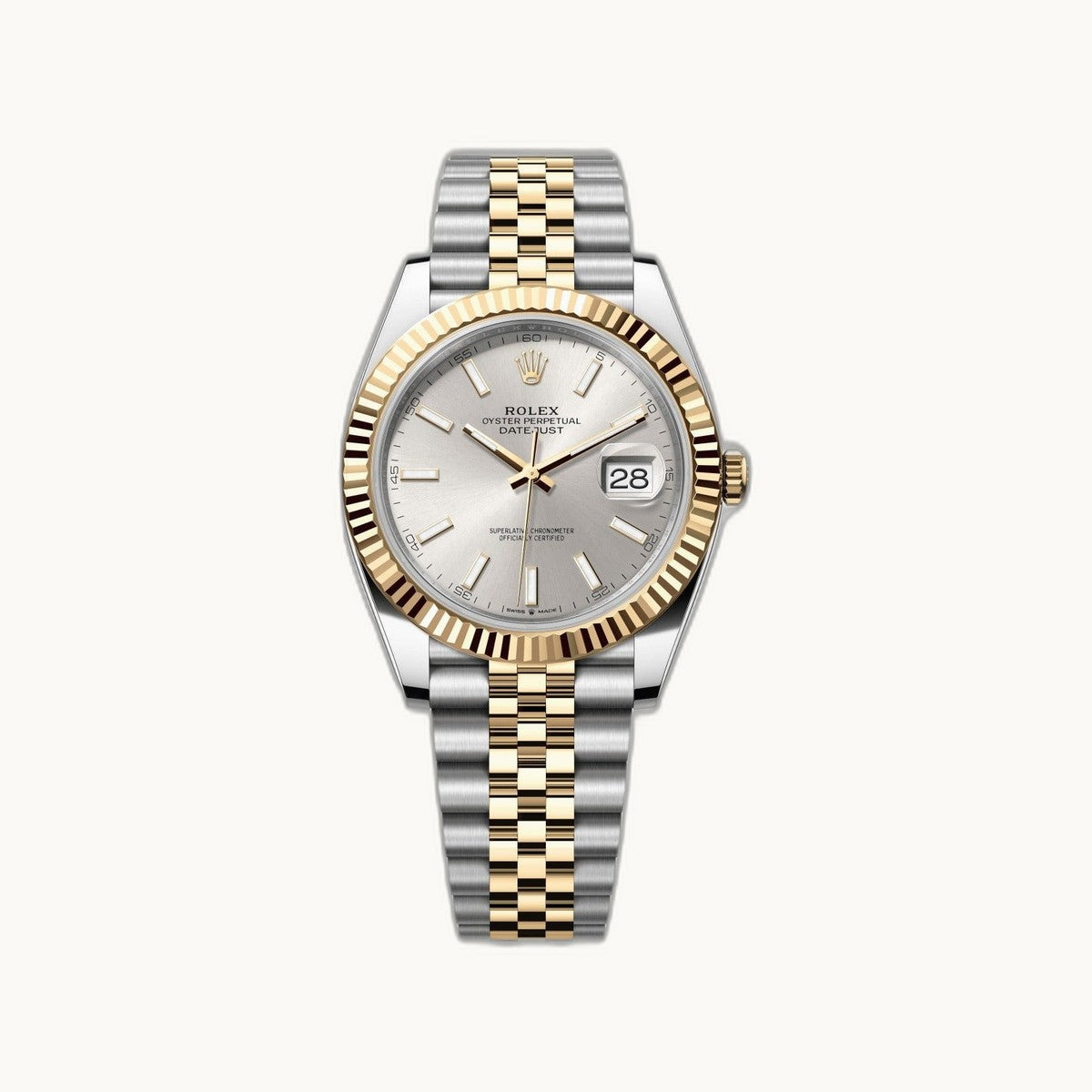 Rolex Datejust 41 126333 Silver TT YG Jubilee - Authenticated by Open Wrist
