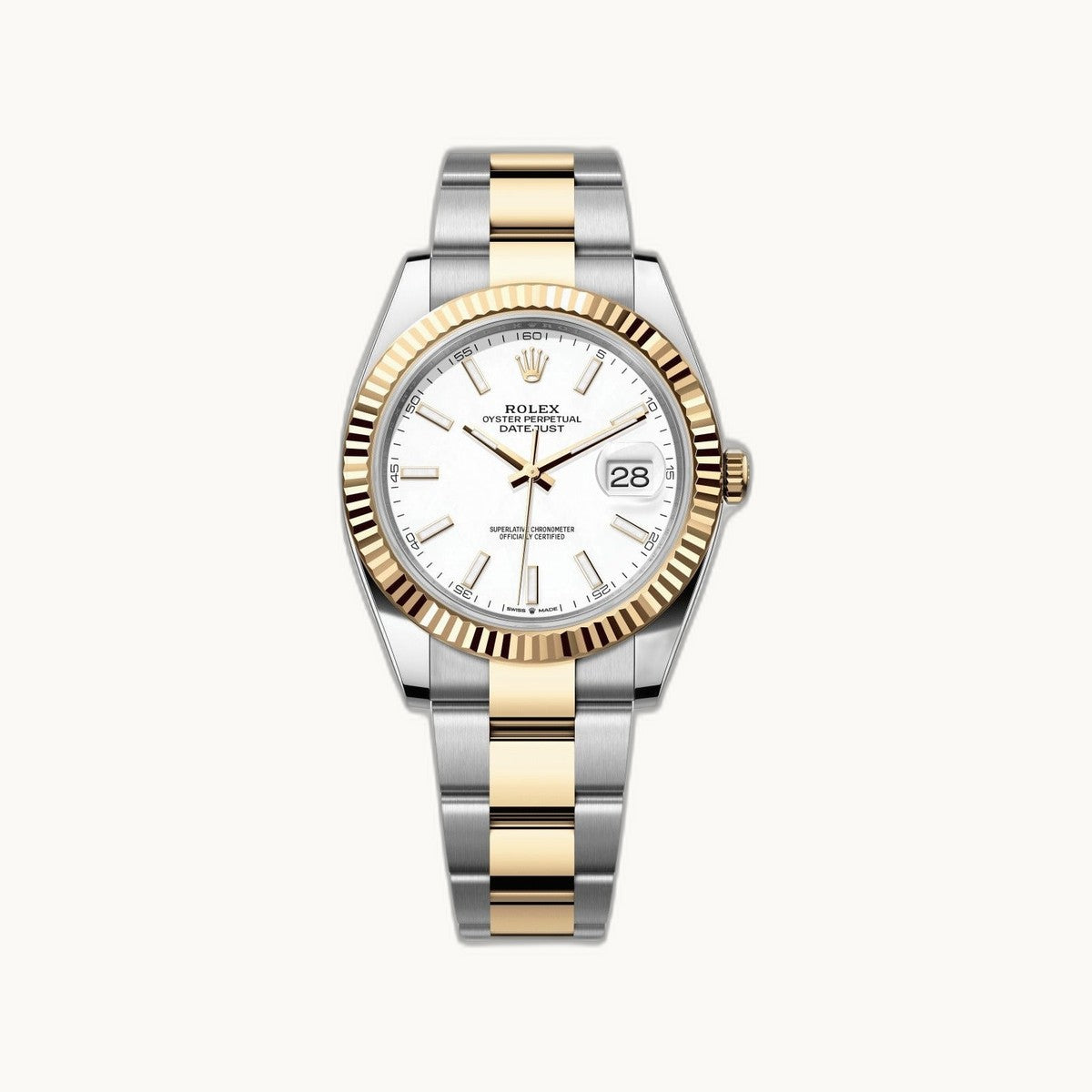 Rolex Datejust 41 126333 White TT YG Oyster - Authenticated by Open Wrist