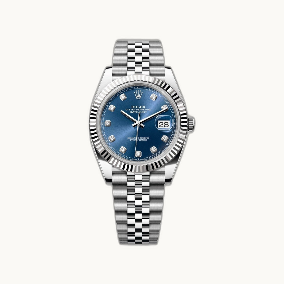 Rolex Datejust 41 126334 Blue Diamond Fluted Jubilee - Authenticated by Open Wrist