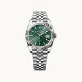 Rolex Datejust 41 126334 Green Stick Fluted Jubilee - Authenticated by Open Wrist